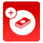 icon cash red